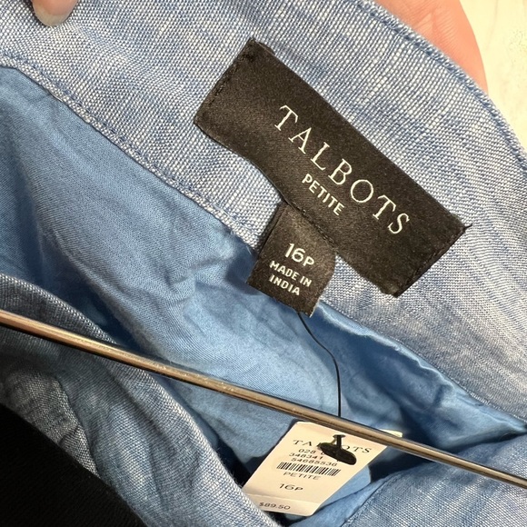 Talbots embroidered linen A-line Skirt 16 Petite - Picture 4 of 6